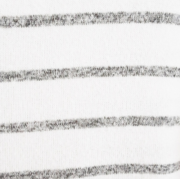 A New Day Women's White and Gray Striped V Neck Long Sleeve Sweater Size XL - Picture 9 of 12
